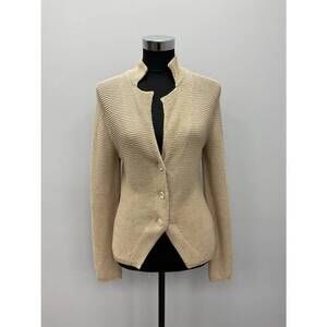 NEW MISTERNIC button linen/cotton cardigan in sand